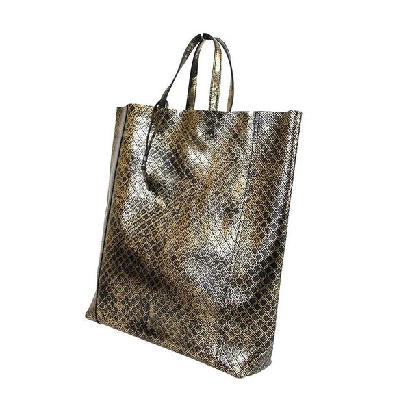 Bottega Veneta Women's Gold / Black Leather Intrecciomirage Tote Bag - Picture 5 of 7